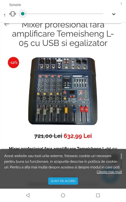 Mixer Profesional cu 2 procesoare efect si Mp4