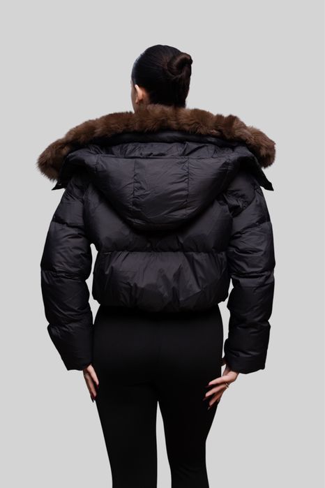 Geaca cu Guler lung din Blana Naturala