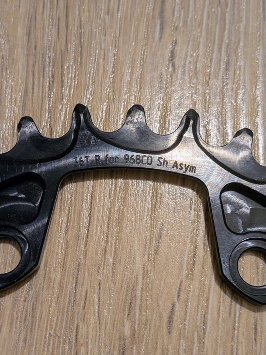 Foaie Alugear 36T pentru Shimano 96 BCD asimetric