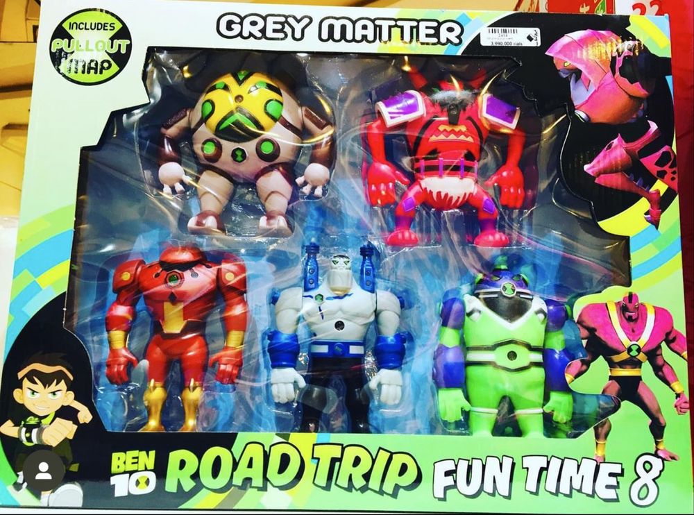 Set cu figurine din animatia BEN 10, Roud Trip Fun Time 8, NOU