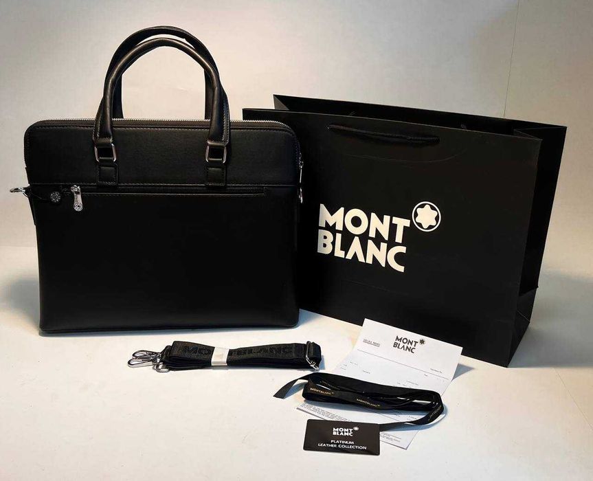 Geantă pentru bărbați 
servietă Mont Blanc, piele  1977