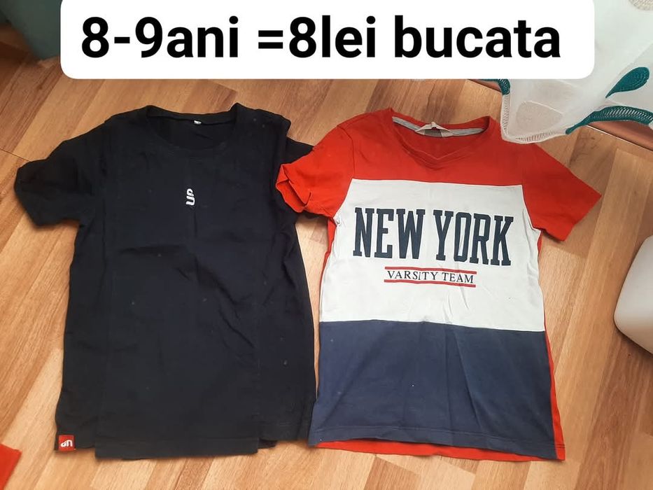 Vând tricouri de baieti 8-9 ani