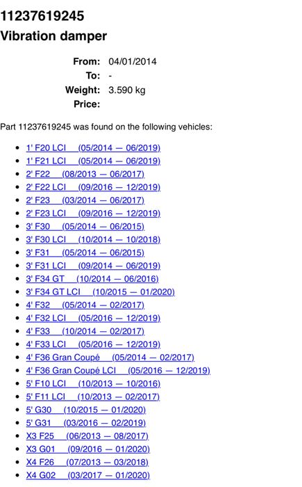 Fulie vibrochen B47 F30 F10 etc