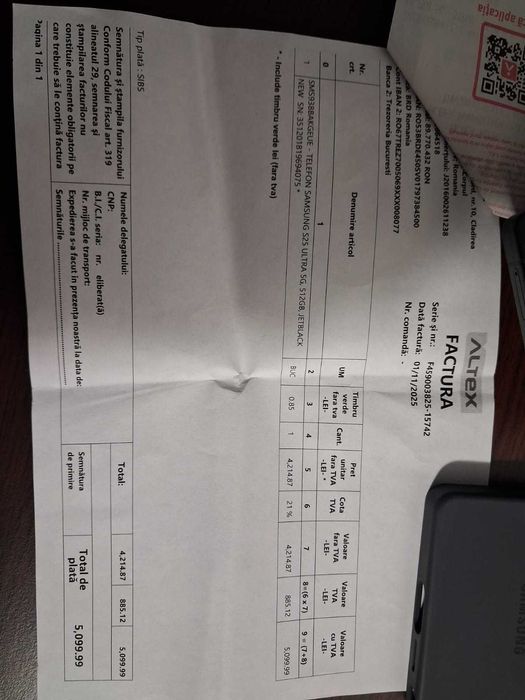 Samsung S25 ultra Tittanium Jetblack colour 512gb just 23 days old.