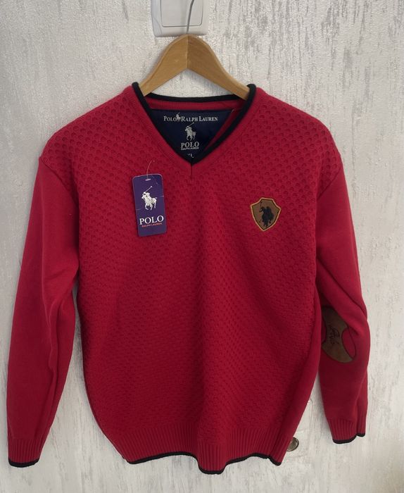 Червен пуловер мъжки от Polo ralph lauren