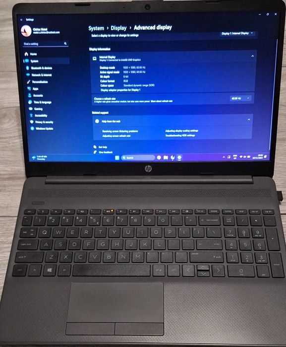 Laptop HP Intel Core i3-1005G1, 15.6", Full HD, 8GB, 256GB SSD
