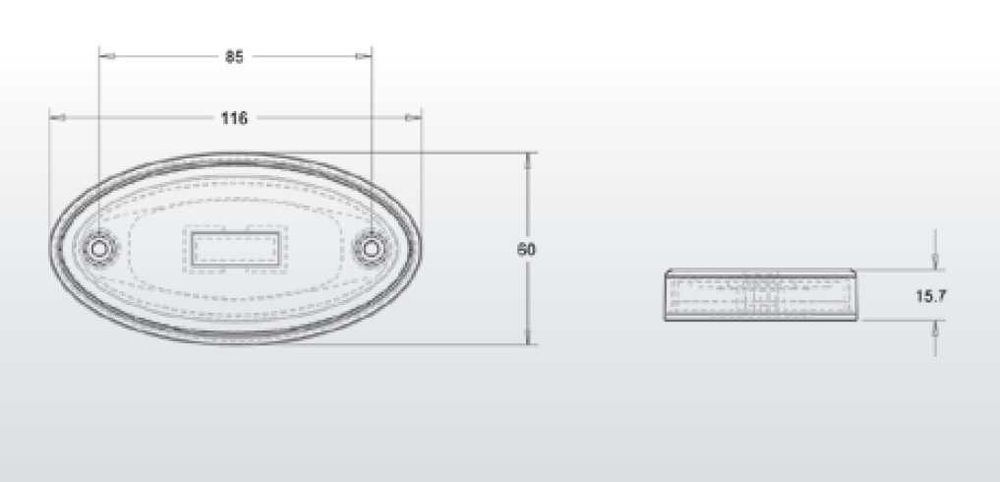 LED Светодиоден Габарит Оранжев Жълт Неон Ефект Три Функции 12V 24V