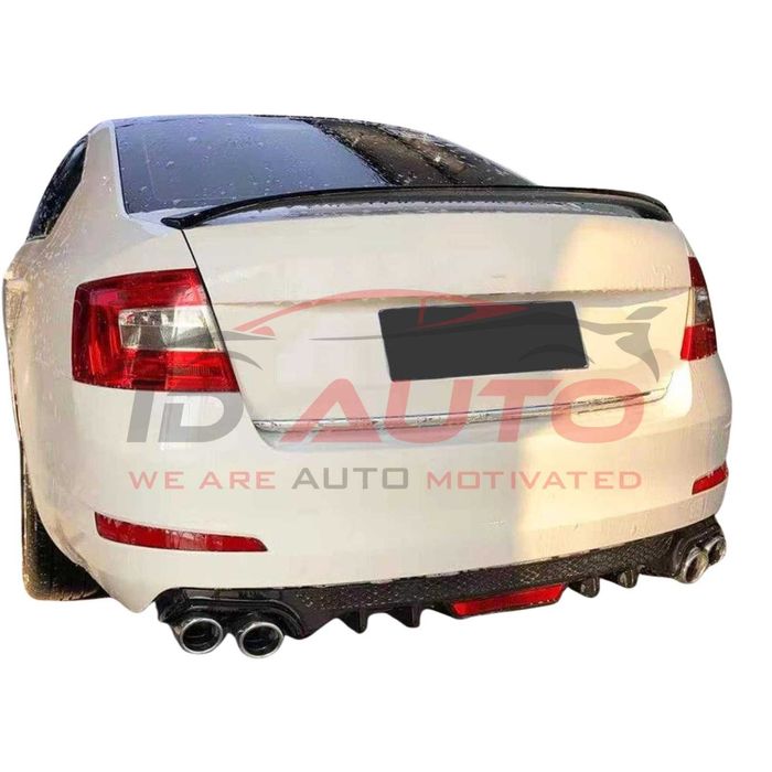 Спойлер лип за багажник Skoda Octavia, черен гланц, шкода тунинг
