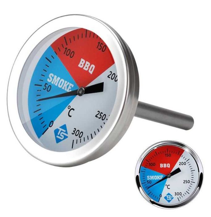 Termometru inox gratar afumatoare cuptor barbeque boiler fum 0 - 300gC
