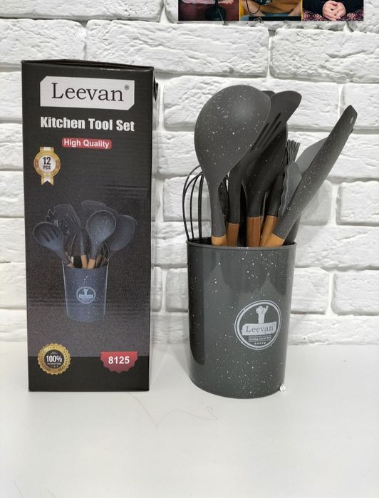 Набор силиконовых поварёшек фирмы Leevan