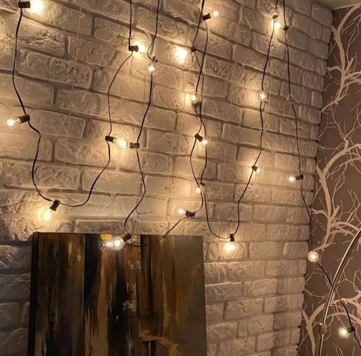 Гирлянда 7,6 метров: 25 штук Лампочек в комплекте.Декор для Бизнеса