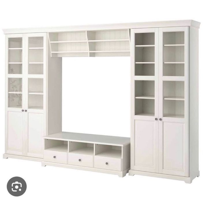 Vitrina mobila sufragerie albă ikea Liatorp