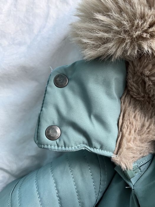 Детско зимно яке цвят мента