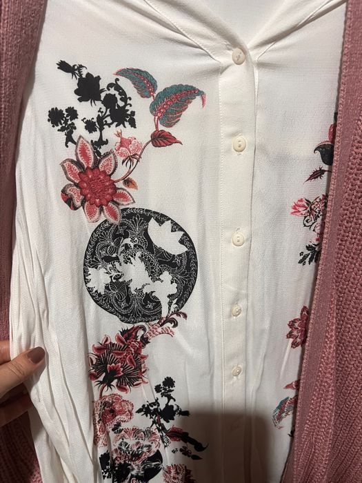 Cămașă Desigual S și cardigan Stradivarius xs