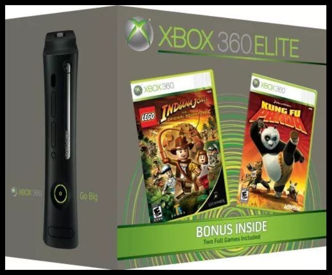 Consola Noua XBOX 360 Elite Edition Full Box 2 Gamepads 250 Games