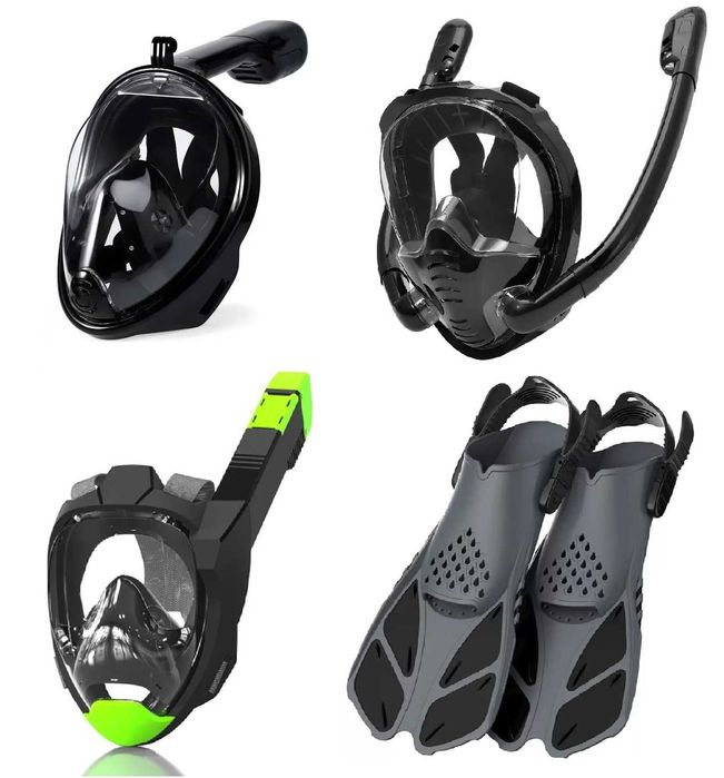 Маска для подводного плавания, дайвинга. (Сноркелинга) / Ласты