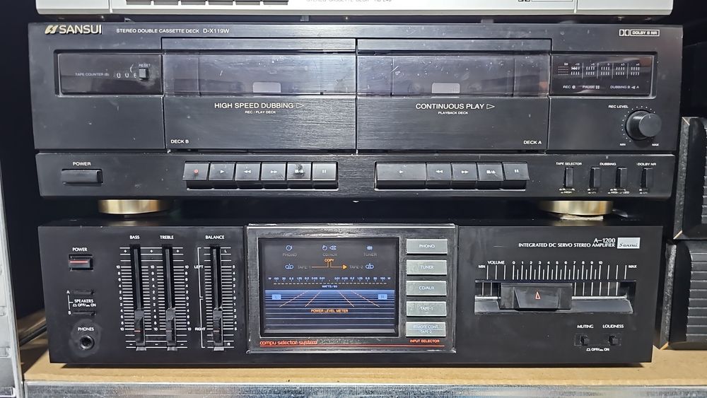 Sansui Stereo duble deck D -X119W +:Sansui  A-1200