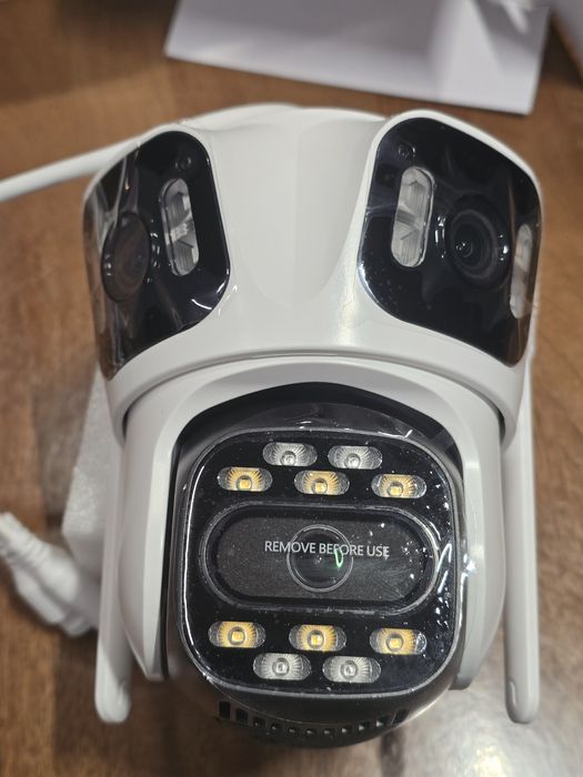 Външна 6K IP Система — 3-в-1 (2 фиксирани + 1 PTZ) с 256 GB карта паме