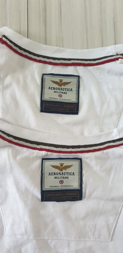 Aeronautica Militare Cotton Mens Size 50/L ОРИГИНАЛ 2бр. Мъжки Тениски