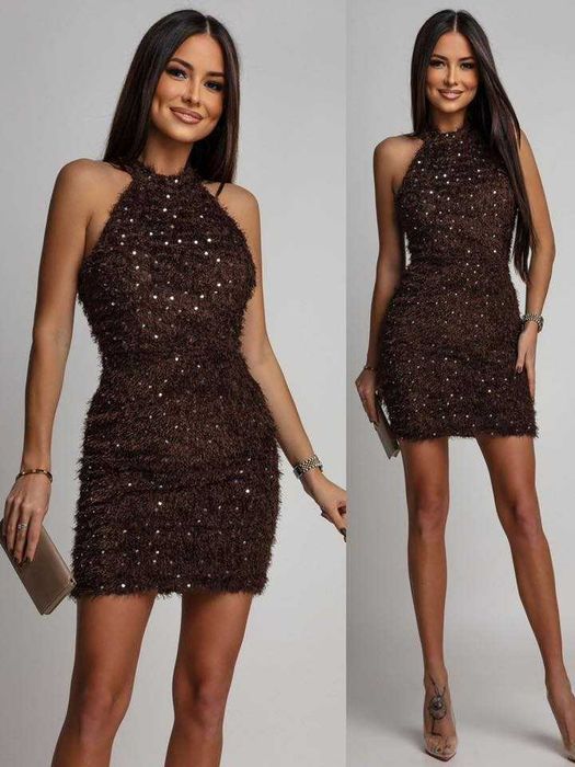 Парти рокля с пайети – S/M/L – Стилна и модерна