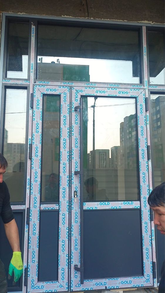 Пластиковые окна Перегородкий Двери Витражи Стеклопакет Алматы