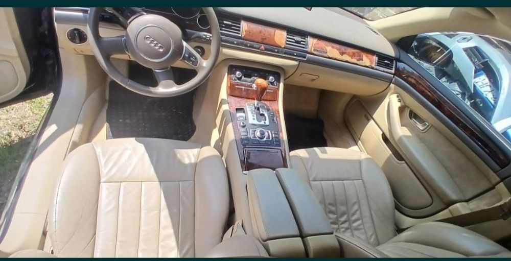 Scaune bancheta piele crem Audi A8 D3 2003-2009