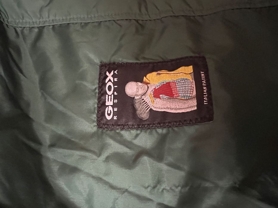 Geaca Geox copii unisex verde cu gluga blana