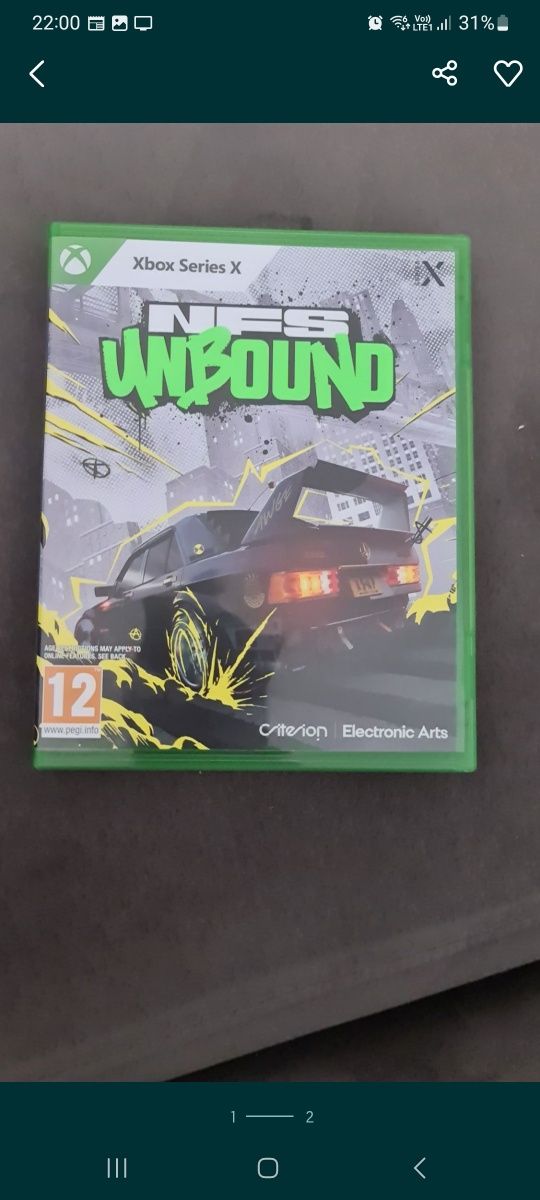 Joc Need For Speed Unbound pentru Xbox Series X nefolosit. Colecție sa