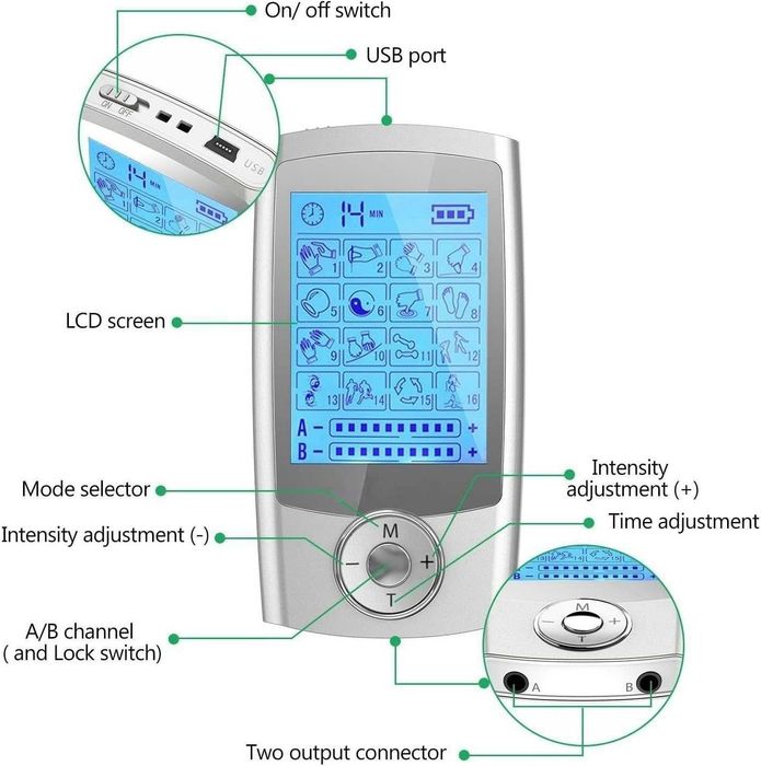 Масажор за лечение на болка с  20 нива на интензитетJUMPER