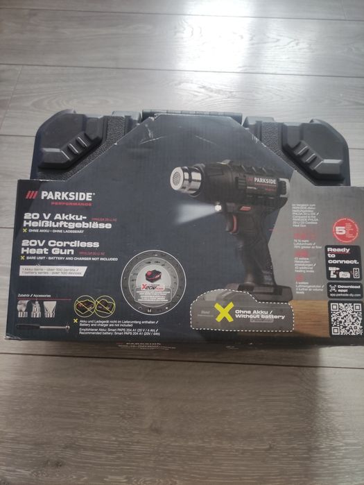 Suflanta cu aer cald pe acumulator de 20 V Parkside Performance