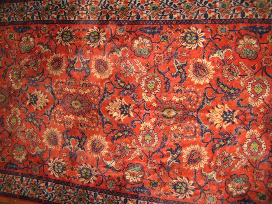 Ковер покрывало Антикварное Германия 1950-х велюровое 100% Хлопок