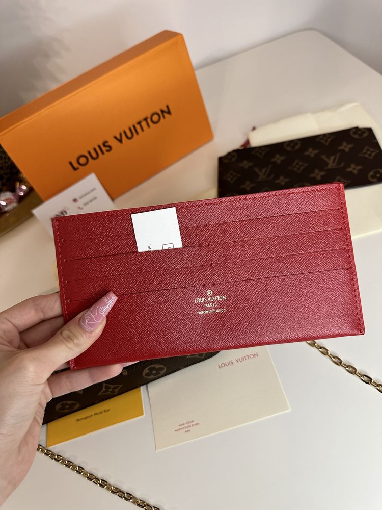 Geanta Louis Vuitton model FELICIE piele canvas 100% cutie cadou