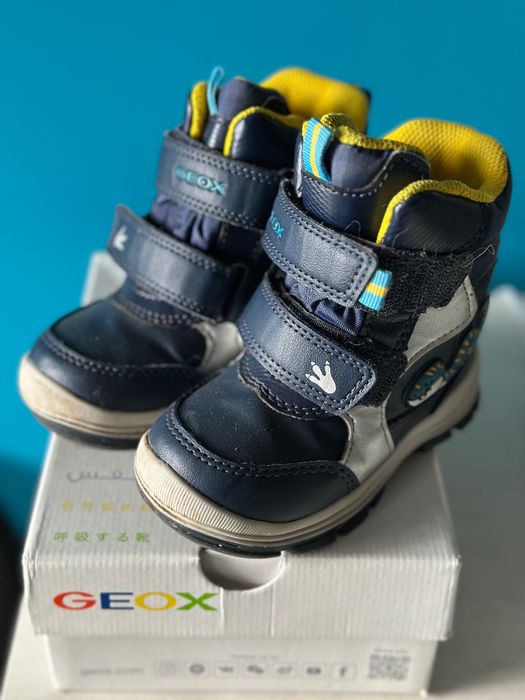 Geox, Mărimea 23 - Ghete din piele ecologica Galben, Albastru marin