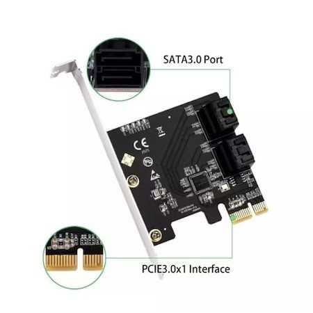 Placa PCI Express, 4 porturi SATA III Expansion card SATA 3.0