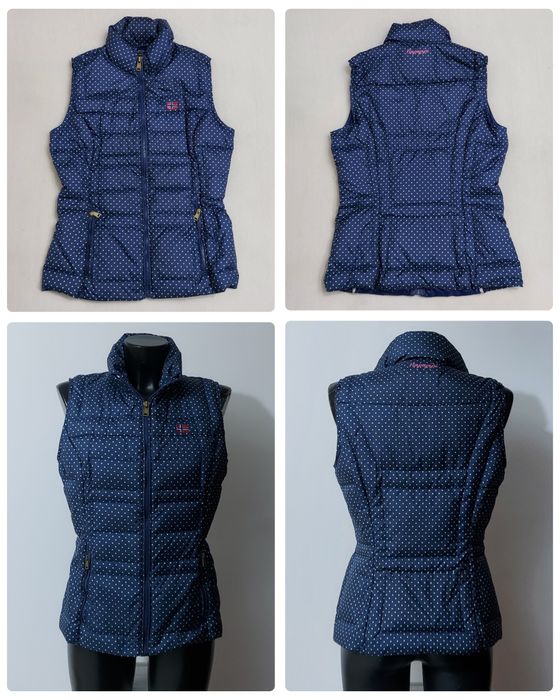 Vestă Napapijri Geographic Ultralight puf de rață, mărime M, albastră