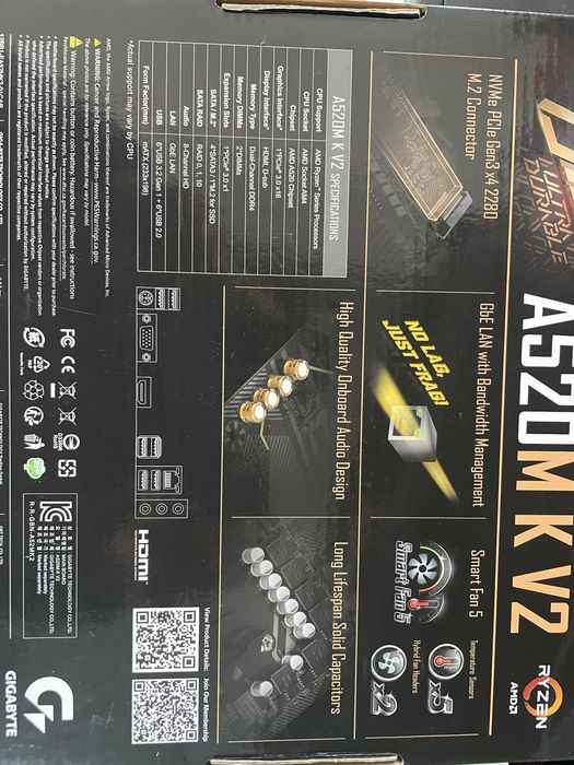 Placa de baza GIGABYTE A520M  KV2