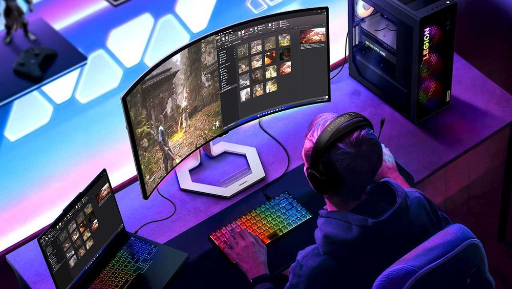 Нов Монитор Lenovo Legion PRO 34WD-10, 34", OLED, 3440 x 1440