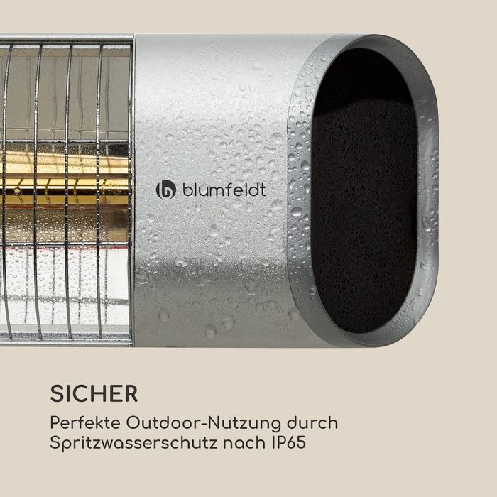 Dark Wave, Инфрачервен нагревател, 2000W, позлатена въглеродна тръба