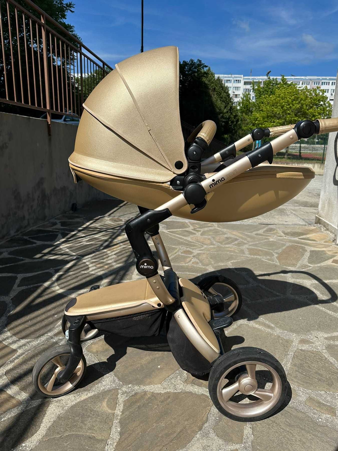 Бебешка количка Mima Xari Gold - златна