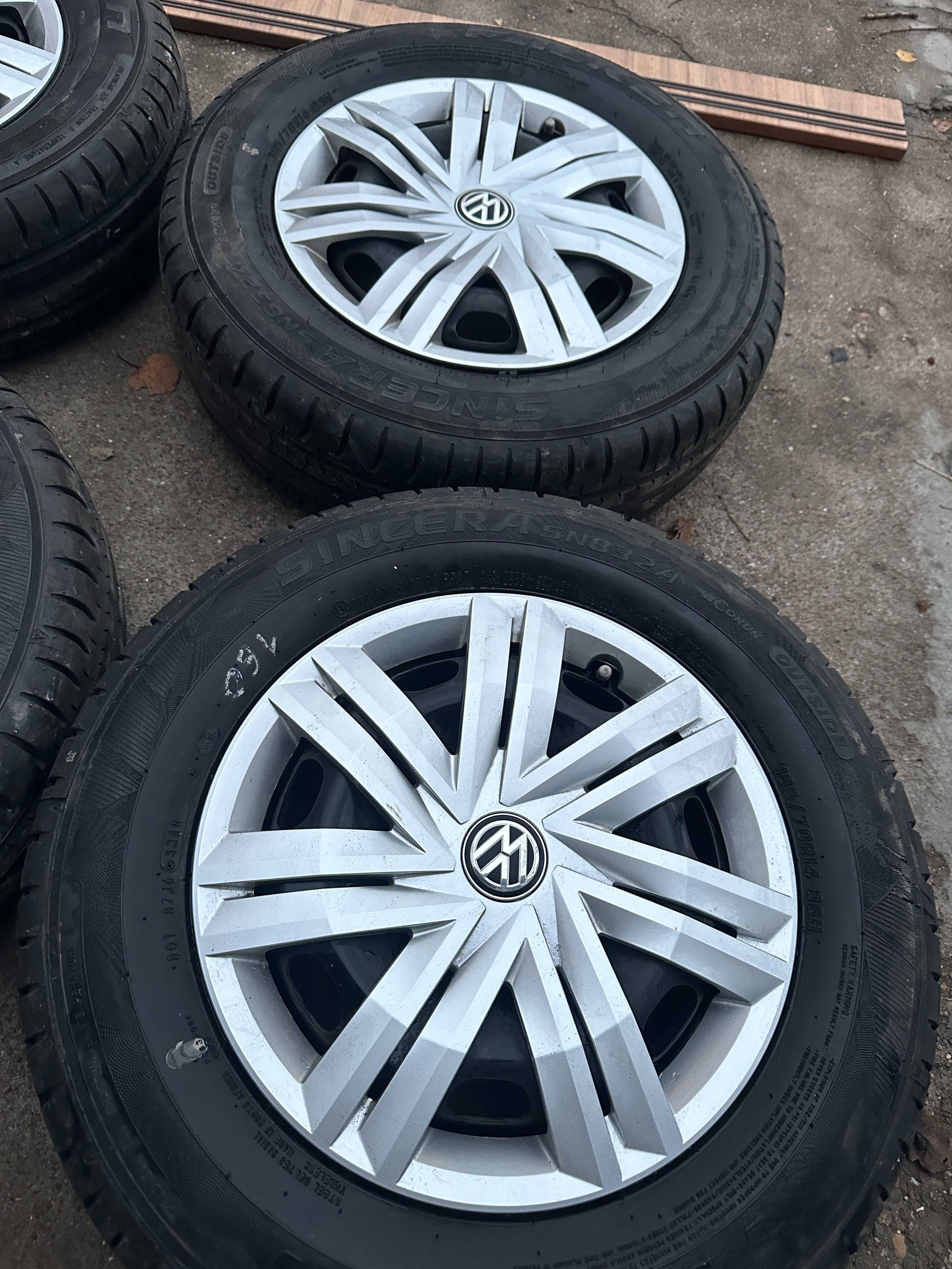 OEM железни джанти 14" 5х100 - VW, Skoda, Seat с тасове