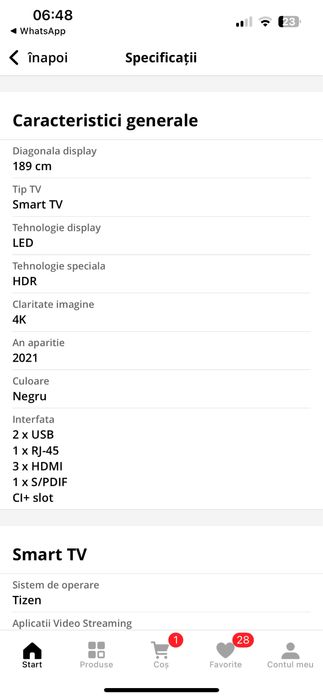 Televizor Samsung 75AU8072, 189 cm, Smart, 4K Ultra HD, LED