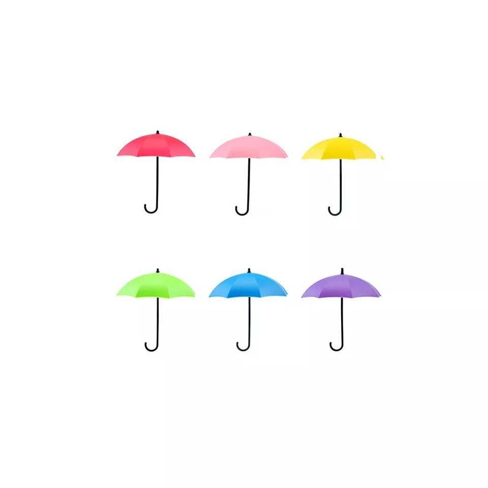 Carlige agatatori umbrelute colorate - 9 bucati