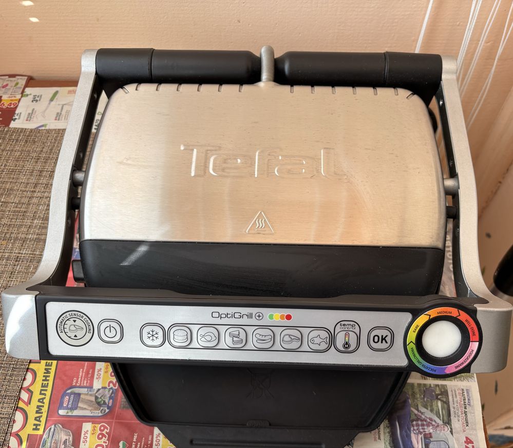 OptiGrill + Мултифункционален грил Тефал GC712D34