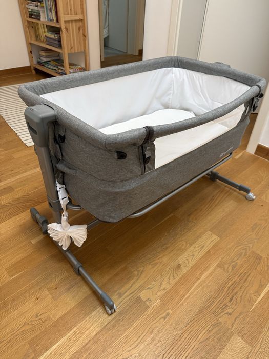 Patut Co-Sleeper Kinderkraft Neste Grow, Gri Inchis