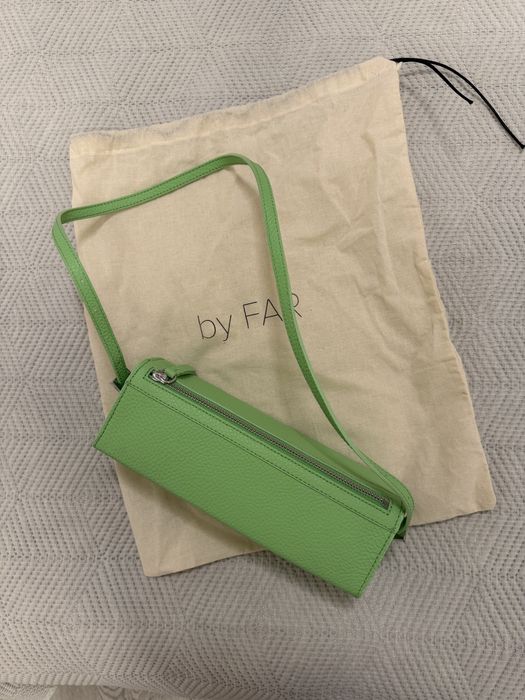 Чанта By Far “Karo” – fresh green, естествена кожа