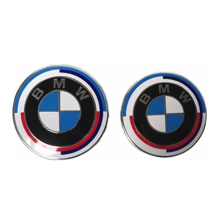 Set 7 Embleme Aniversare BMW 50 de ani Capota Portbagaj Jante si Volan