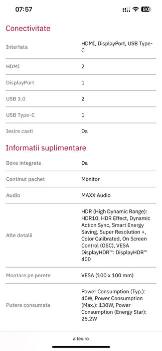 Monitor LED IPS LG 27UL850-W, 27", 4K UHD, 60Hz, FreeSync, alb