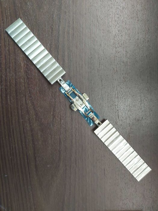 Bratara din inox cu zale drepte si pline pt ceas de mana
