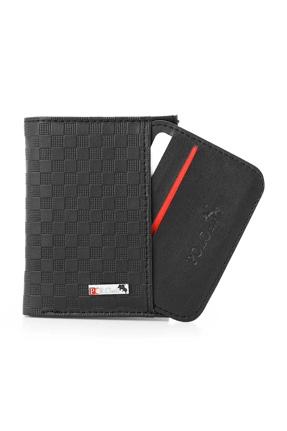 Мъжки костюм, POLO Air, кариран портфейл, колан