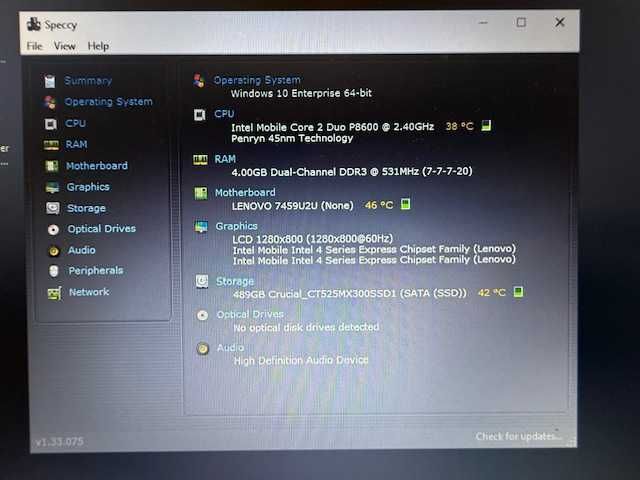 Laptop Lenovo ThinkPad x200